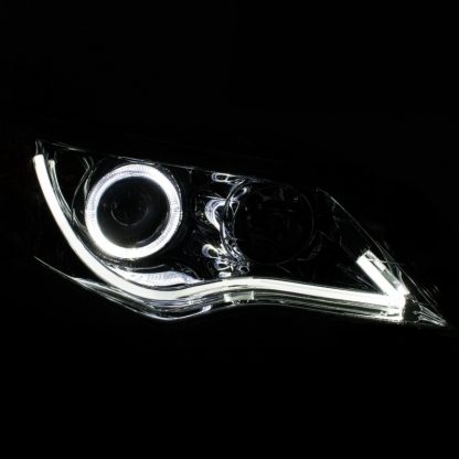 ANZO 2012-2013 Toyota Camry Projector Headlights w/ Halo Chrome - Image 2