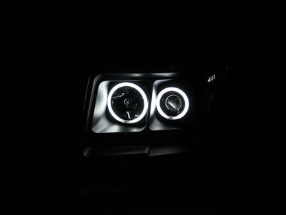 ANZO 2009-2014 Ford F-150 Projector Headlights w/ Halo Black (CCFL) - Image 2