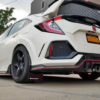 Rally Armor 17-18 Honda Civic Type R (Type R Only) UR White Mud Flap w/ Red Logo - Image 9