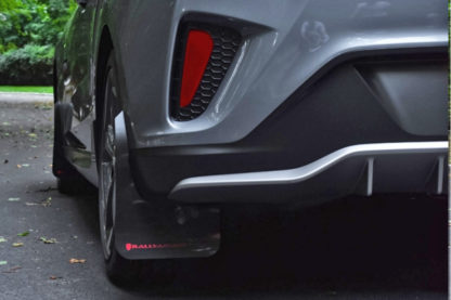 Rally Armor 2019+ Hyundai Veloster Turbo R-Spec UR Red Mud Flap w/ White Logo - Image 6