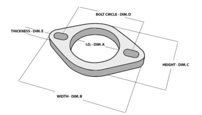 Vibrant 2-Bolt T304 SS Exhaust Flange (2.25in I.D.) - Image 2