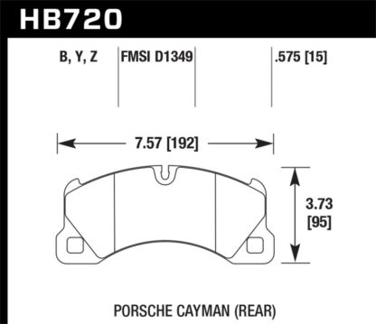 Hawk 15-17 Porsche Cayenne Front HPS 5.0 Brake Pads - Image 3