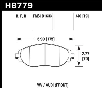 Hawk 15-16 Audi S3 PC Front Brake Pads - Image 2