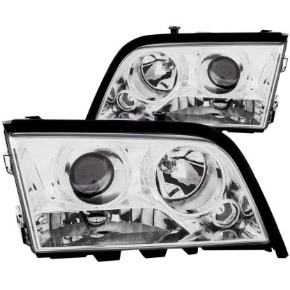 ANZO 1994-2000 Mercedes Benz C Class W202 Projector Headlights Chrome - Image 3