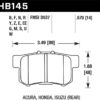 Hawk 02-06 Acura RSX / 02-11 Honda Civic Si / 00-09 S2000 DTC-60 Race Rear Brake Pads - Image 4