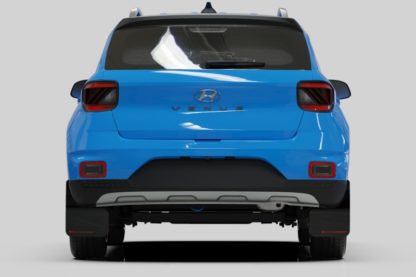 Rally Armor 2020-21 Hyundai Venue Black Mud Flap Blue Logo - Image 2