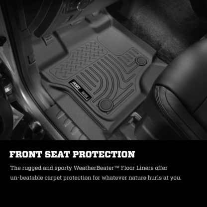 Husky Liners 2019+ Ford Ranger SuperCrew Cab Weatherbeater Black Front & 2nd Seat Floor Liners - Image 3