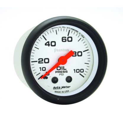 Autometer Phantom 52mm 0-100 PSI Mechanical Oil Pressure Gauge - Image 2