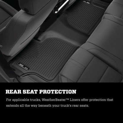 Husky Liners 2019+ Infiniti QX80/2019+ Nissan Armada Weatherbeater Black Fnt & 2nd Seat Floor Liners - Image 5