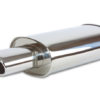 Vibrant StreetPower Oval Muffler with 4.5in x 3in Oval Tip Angle Cut Rolled Edge - 2.5in inlet I.D. - Image 2
