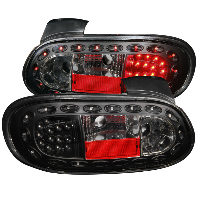 ANZO 1998-2005 Mazda Miata LED Taillights Black - Image 2