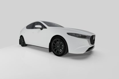 Rally Armor 2019+ Mazda3 GT Sport Hatch UR Black Mud Flap w/ White Logo - Image 5