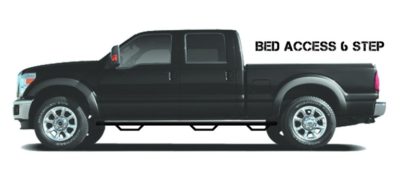 N-Fab Nerf Step 2019 Chevy/GMC 1500 Crew Cab 5ft 8in Bed - Bed Access Gloss - Black - 3in - Image 9