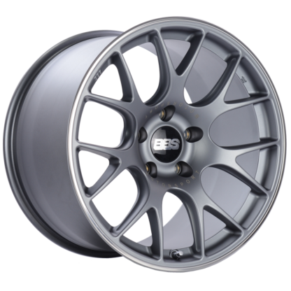 BBS CH-R 19x12 5x130 ET45 CB71.6 Satin Titanium Polished Rim Protector Wheel - Image 2