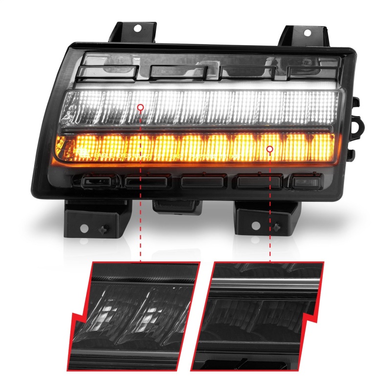 ANZO Wrangler 18-21/Gladiator 20+ LED Side Marker Lights Smoke w Sequential Signal - Image 4