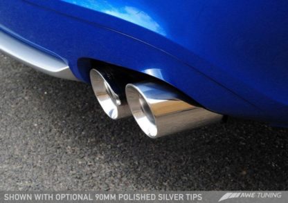 AWE Tuning Audi B8.5 S5 3.0T Track Edition Exhaust - Chrome Silver Tips (102mm) - Image 2