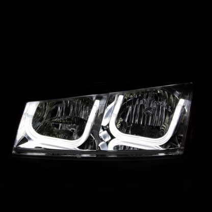 ANZO 2003-2006 Chevrolet Silverado 1500 Projector Headlights w/ U-Bar Chrome - Image 2