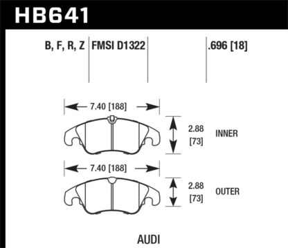 Hawk 10-14 Audi A5 HP+ Street Front Brake Pads - Image 3