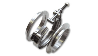 Vibrant T304 SS V-Band Flange Assembly for 2.75in O.D. Tubing incl 2 V-Band flanges & 1 V-Band Clamp - Image 2