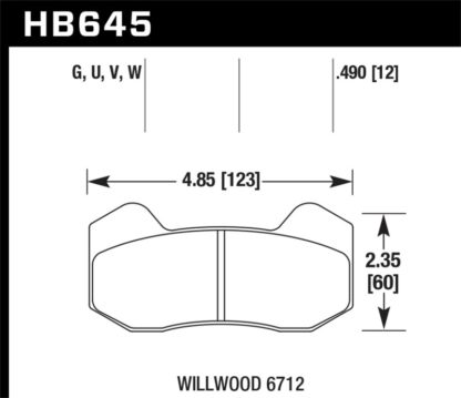 Hawk Wilwood Type 6712 DTC-60 Brake Pads - Image 4