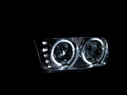 ANZO 1999-2006 Gmc Sierra 1500 Crystal Headlights w/ Halo and LED Chrome - Image 2