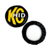 KC HiLiTES 8in. Round Soft Cover HID (Pair) - Black w/Yellow Brushed KC Logo - Image 5