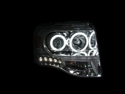 ANZO 2007-2014 Ford Expedition Projector Headlights Chrome - Image 2