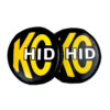 KC HiLiTES 8in. Round Soft Cover HID (Pair) - Black w/Yellow Brushed KC Logo - Image 2