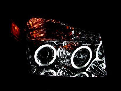 ANZO 2004-2007 Nissan Armada Projector Headlights w/ Halo Chrome (CCFL) - Image 2