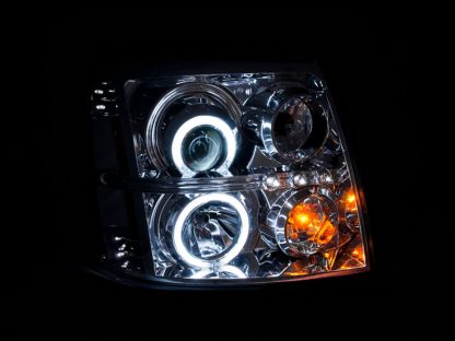 ANZO 2003-2006 Cadillac Escalade Projector Headlights w/ Halo Chrome (CCFL) (HID Compatible) - Image 2