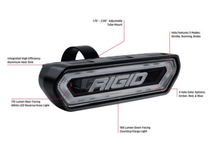 Rigid Industries Chase Tail Light Kit w/ Mounting Bracket - Red - Image 5