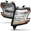 ANZO 15-20 Chevy Tahoe/Suburban LED Light Bar Style Headlights w/Sequential Chrome w/Amber - Image 2
