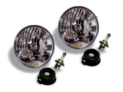 KC HiLiTES Universal/97-06 Jeep TJ 7in. Halogen H4 DOT Headlight 55/60w Lexan (Pair Pack System) - Image 2