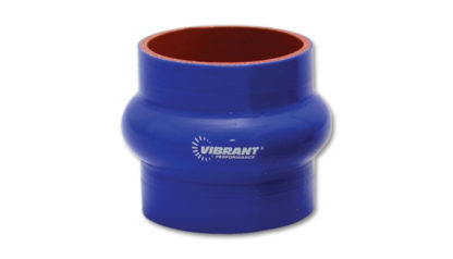 Vibrant 4 Ply Reinforced Silicone Hump Hose Connector - 2in I.D. x 3in long (BLUE) - Image 2