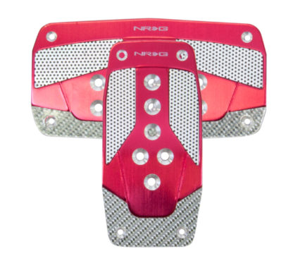 NRG Aluminum Sport Pedal A/T - Red w/Silver Carbon - Image 2