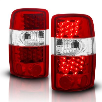 ANZO 2000-2006 Chevrolet Suburban LED Taillights Red/Clear - Image 5