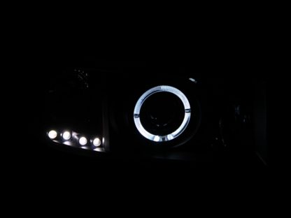 ANZO 1994-2001 Dodge Ram Projector Headlights w/ Halo Black - Image 2