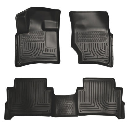 Husky Liners 07-14 Audi Q7 Weatherbeater Black Front & 2nd Seat Floor Liners - Image 2