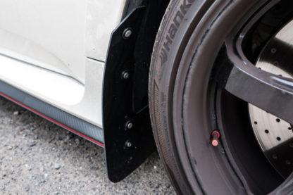 Rally Armor 17-18 Honda Civic Type R (Type R Only) UR White Mud Flap w/ Red Logo - Image 2