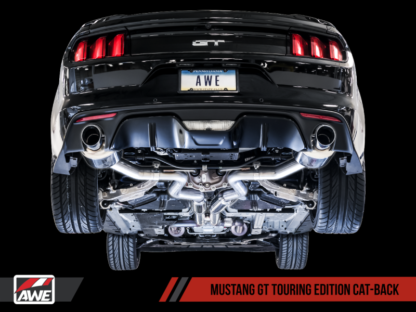 AWE Tuning S550 Mustang GT Cat-back Exhaust - Touring Edition (Diamond Black Tips) - Image 2