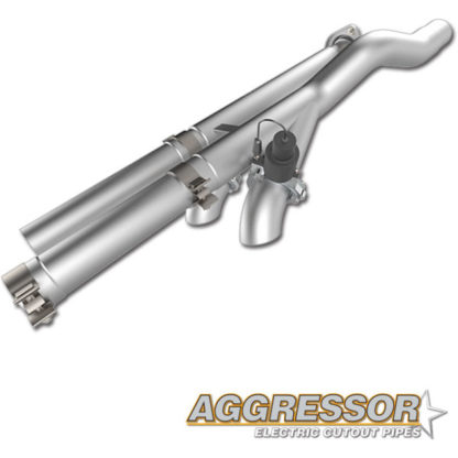 QTP 17-18 Ford Raptor EC/CC 2.5in 304SS Aggressor Cutout Dual Mid Pipes - Image 3