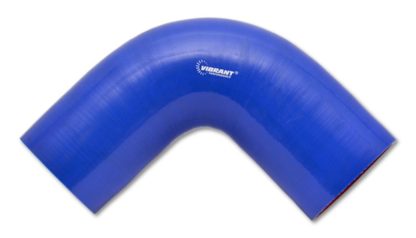 Vibrant 4 Ply Reinforced Silicone Elbow Connector - 3in I.D. - 90 deg. Elbow (BLUE)