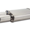 Vibrant StreetPower Turbo Oval Muff w/ Dual 3.5in Round Tips Straight Cut Bev Edge 3in inlet I.D. - Image 2