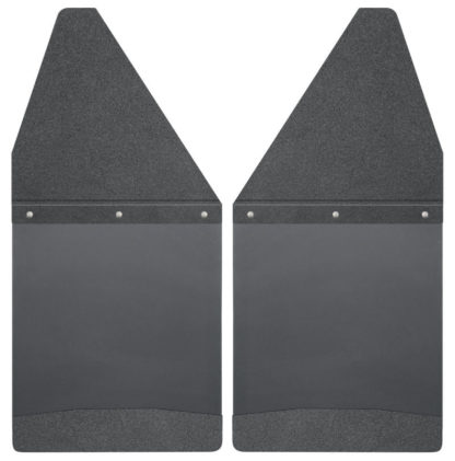 Husky Liners GM 99-16 Silverado/Sierra 12in W Black Top & Weight Kick Back Front Mud Flaps - Image 2