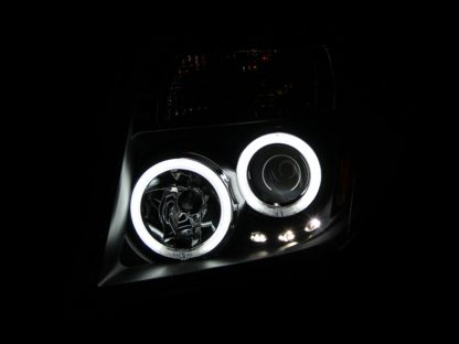 ANZO 2005-2008 Nissan Frontier Projector Headlights w/ Halo Black - Image 4