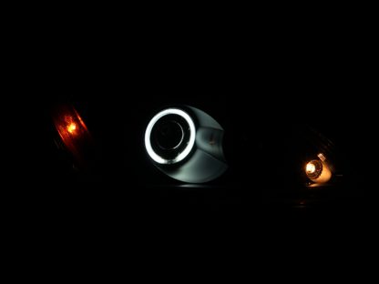 ANZO 2004-2007 Mitsubishi Lancer Projector Headlights w/ Halo Black (CCFL) - Image 2