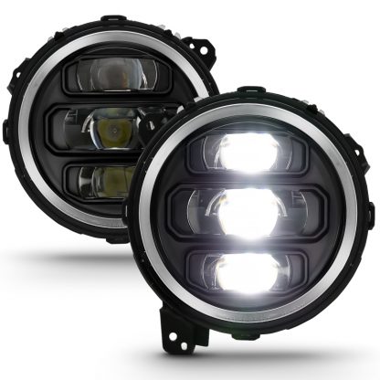 ANZO 2018-2019 Jeep Wrangler Full Led Projector H.L Black - Image 2