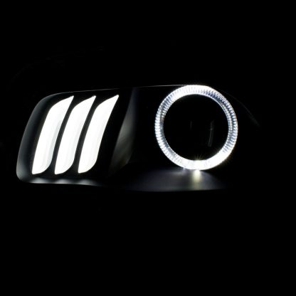 ANZO 2014-2016 Jeep Cherokee Projector Headlights Black clear w/ white and Red - Image 2