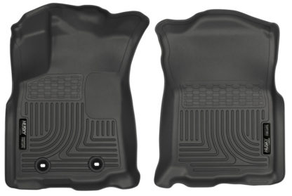 Husky Liners 2016 Toyota Tacoma w/ Auto Trans WeatherBeater Front Black Floor Liners