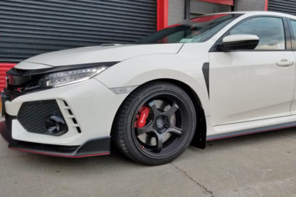 Rally Armor 17-18 Honda Civic Type R (Type R Only) UR White Mud Flap w/ Red Logo - Image 5